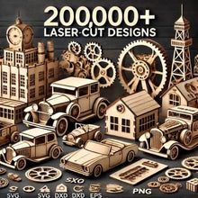 Load image into Gallery viewer, MEGA PACK 200 000+ Laser Cut vector DXF CDR 3D files CNC pantograph Doll House
