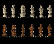 Load image into Gallery viewer, Chess Game Star Wars 12pcs 3D STL Models Pictures for 3D 
