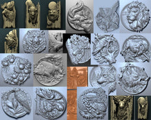 Load image into Gallery viewer, PACK CNC ROUTER +250 stl pack/bundle | (Check the description!) pack stl bundle download stl pack cnc Router Artcam Model metal work