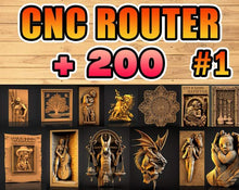 Load image into Gallery viewer, PACK CNC ROUTER +200 stl pack/bundle | (Check the description!) pack stl bundle download stl pack cnc Router Artcam Model metal work

