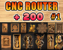 Load image into Gallery viewer, PACK CNC ROUTER +200 stl pack/bundle | (Check the description!) pack stl bundle download stl pack cnc Router Artcam Model metal work