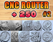 Load image into Gallery viewer, PACK CNC ROUTER +250 stl pack/bundle | (Check the description!) pack stl bundle download stl pack cnc Router Artcam Model metal work