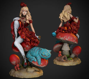 Alice in wonderland STL File 3D Model Print