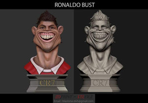 3D Ronaldo football - Bust Padory 3d print - Digital STL 