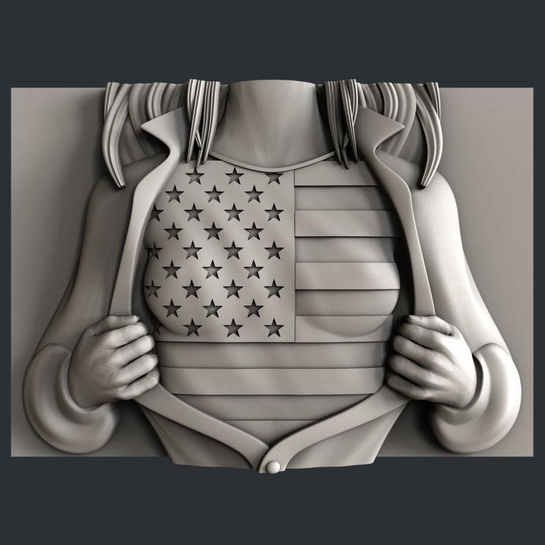 3d STL Models for CNC router girl USA