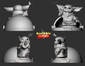 4D Baby Yoda - Star Wars 3D print model