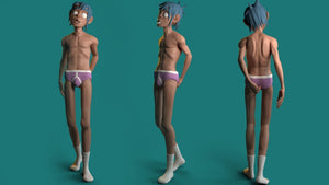Gorillaz - 2D Underwear 3D print model