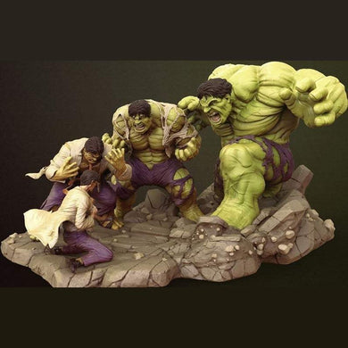 Hulk Transformation Statue Diorama - STL - 3d Print Files