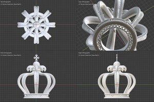 0.STL 3D model of Royal Crown / CAD file for 3D printing/CNC/
