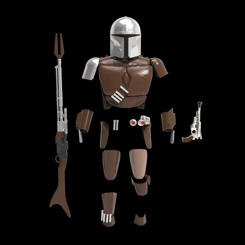 The Mandalorian 2019 Full Wearable Beskar Armor and Jetpack with Sniper Rifle and Blaster 3D Model STL + Special Gift