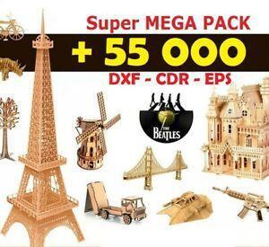 MEGA PACK 55.000+ Laser Cut vector DXF CDR 3D files CNC 