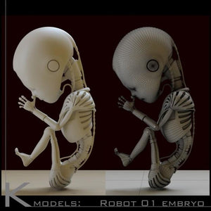 Robot 01 embryo 3D print model