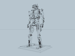 A robot rigged design 3D model