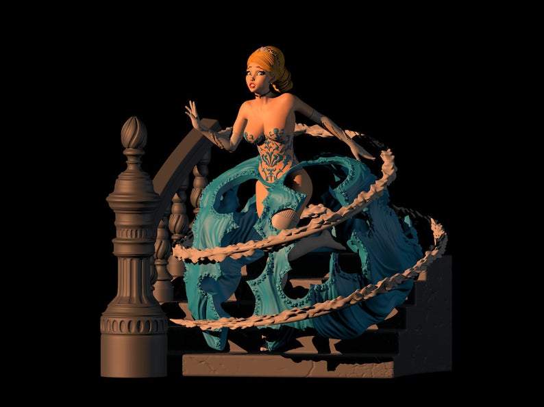 Sexy Cinderella Statue - STL Files for 3D Print (NFSW)