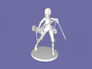 STL FILE FOR 3D PRINT READY Mikasa from Attack On Titan