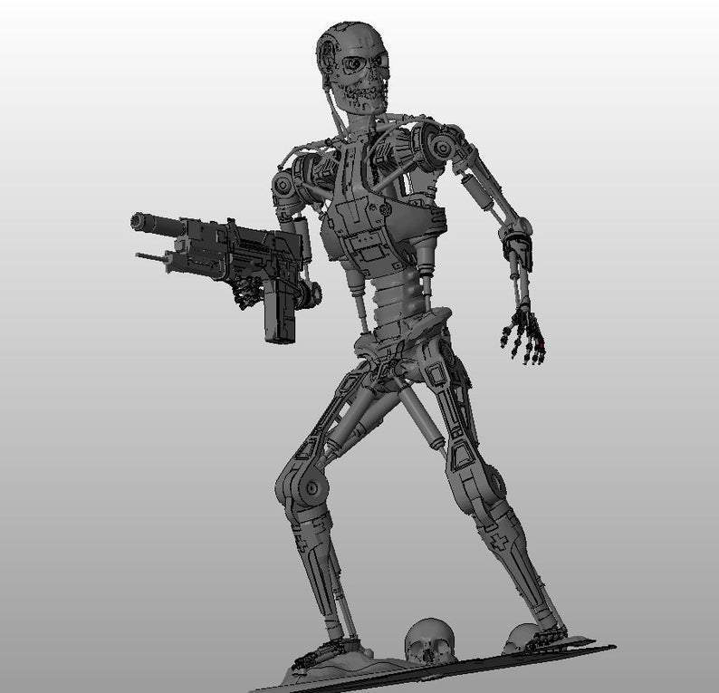 T2 Terminator T800 Endoskeleton 1:1 Lifesize STL File Printable