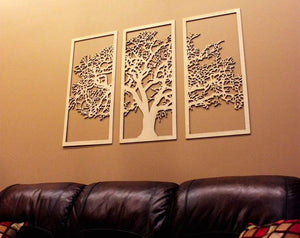 The tree on the wall. This cnc files DXF CDR SVG dxf files 