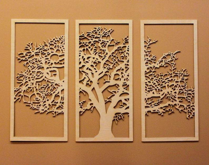 The tree on the wall. This cnc files DXF CDR SVG dxf files 